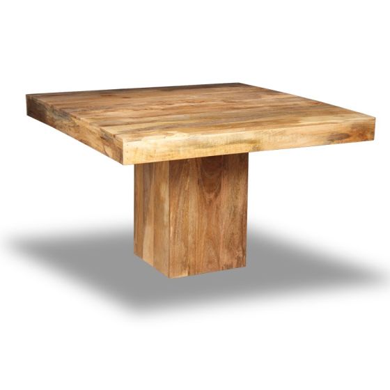 Acre & Artisan Light Solid Wood 120Cm Cube Dining Table