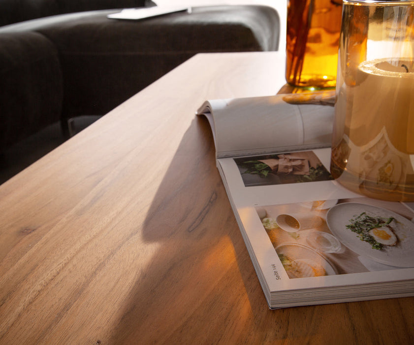 Coffee Table Stonegrace Classic 80cm Acacia Wood Natural And Slate