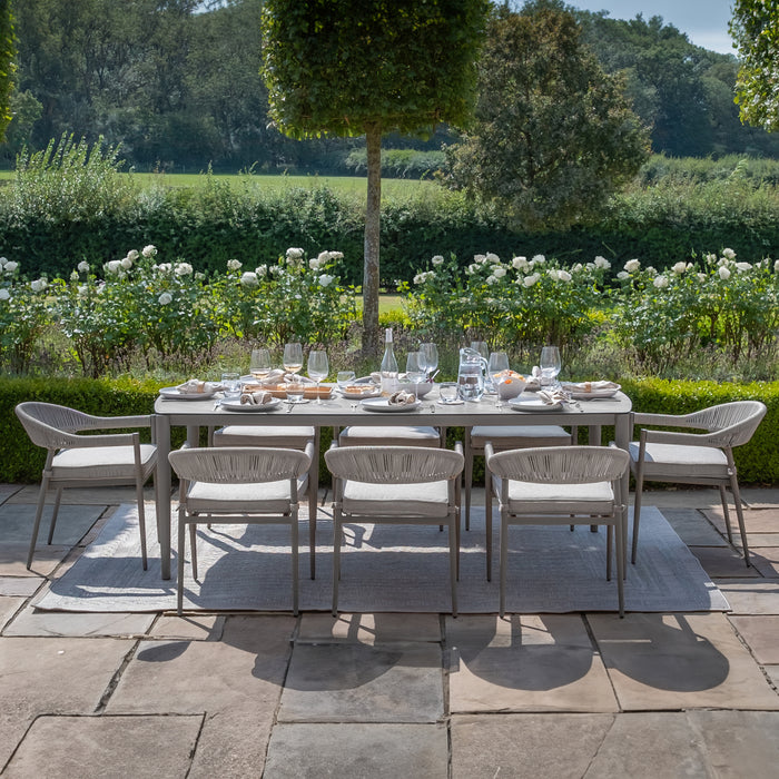 Florence Rope Weave 8 Seat Rectangular Dining Set