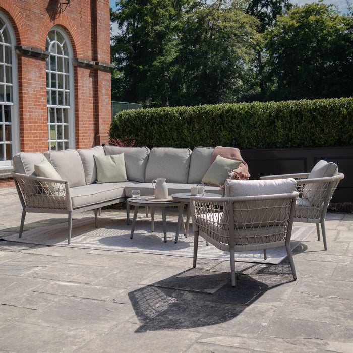Monaco Rope Weave Small Square Corner with 2 Armchairs