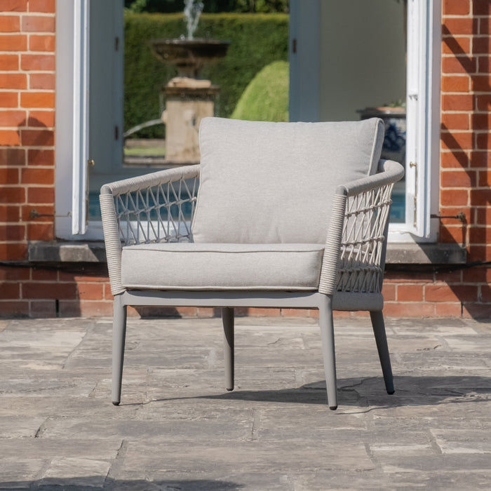 Monaco Rope Weave Small Square Corner with 2 Armchairs