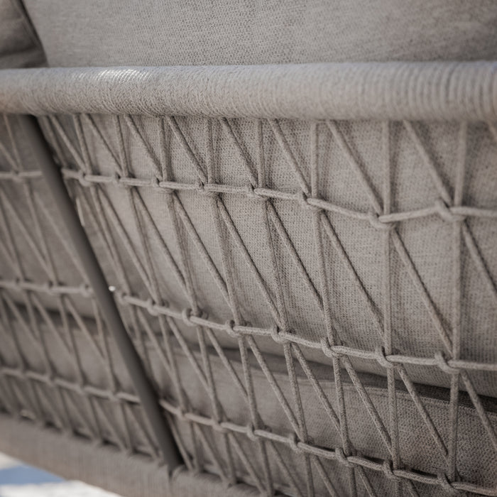 Monaco Rope Weave Small Square Corner with 2 Armchairs