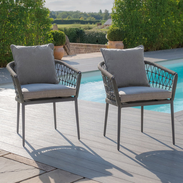 Monaco Rope Weave Pair of Dining Chairs