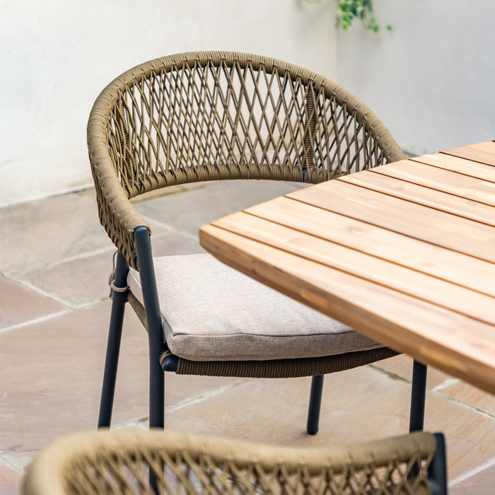 Bali Rope Weave 8 Seat Oval Dining Set