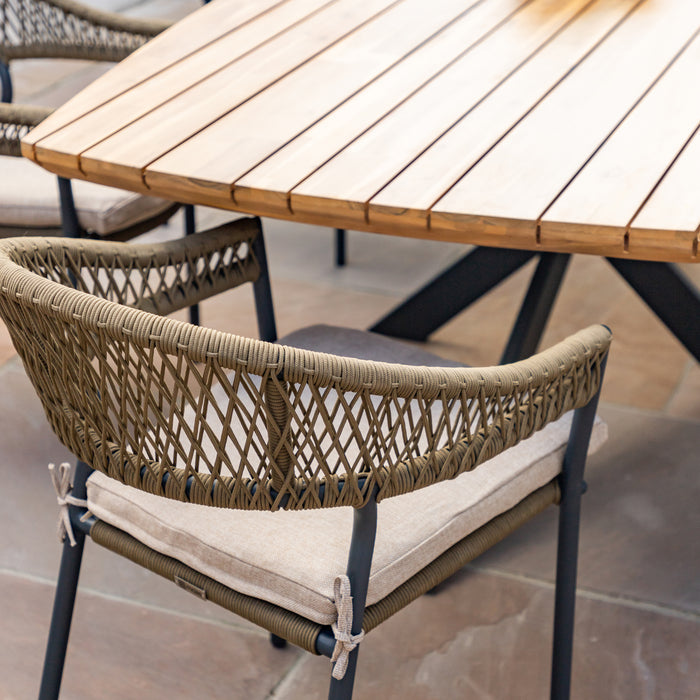 Bali Rope Weave 8 Seat Oval Dining Set