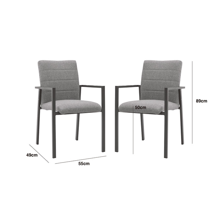 Outdoor Fabric Pair of Ibiza Dining Chairs