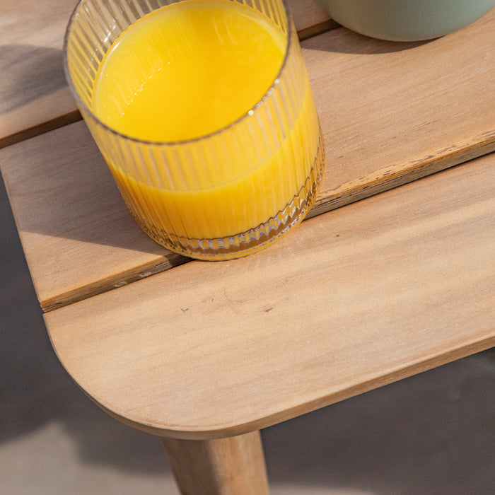 Bali Acacia Wood Square Side Table