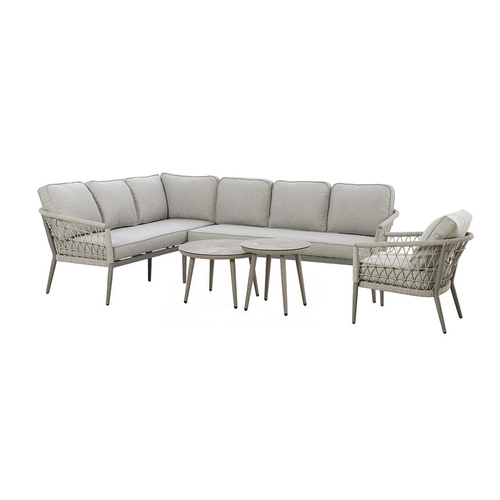 Monaco Rope Weave Large Corner with Armchair