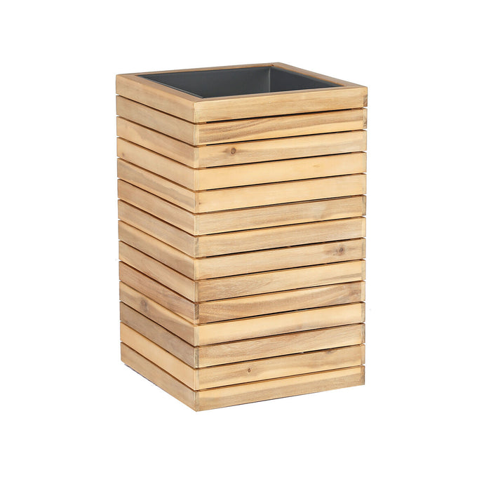 Bali Medium Planter with Metal Liner - Acacia Wood