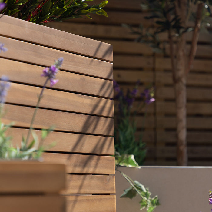 Bali Large Planter with Metal Liner - Acacia Wood