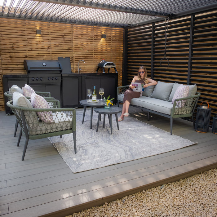 Monaco Rope Weave 3 Seat Sofa Set