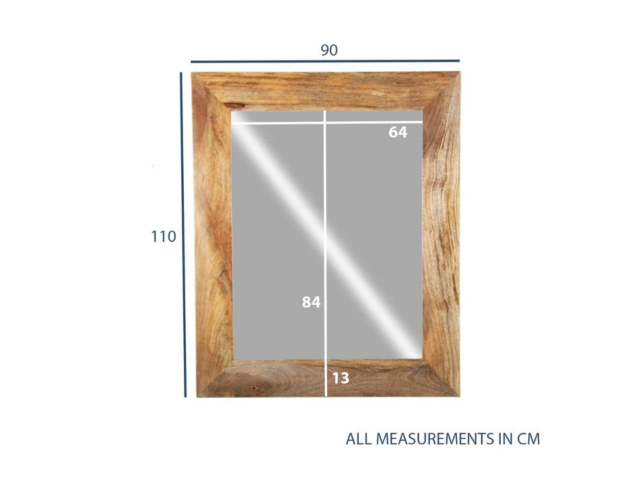 Dakota Mango Wood 110cm Large Mirror - In Stock