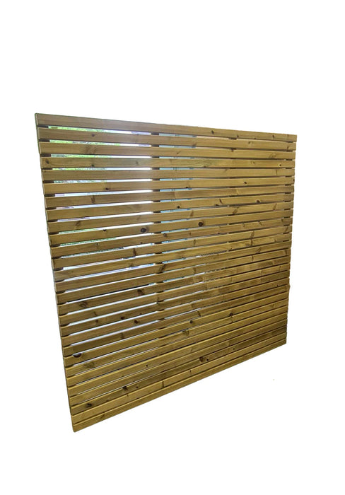 Modern Horizontal Slatted Fence Panels Timber Garden Screening