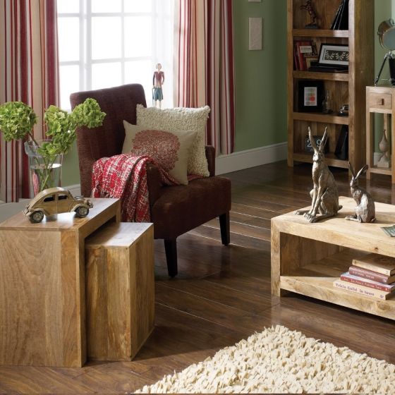 Acre & Artisan Light Solid Wood Cube Nest 143