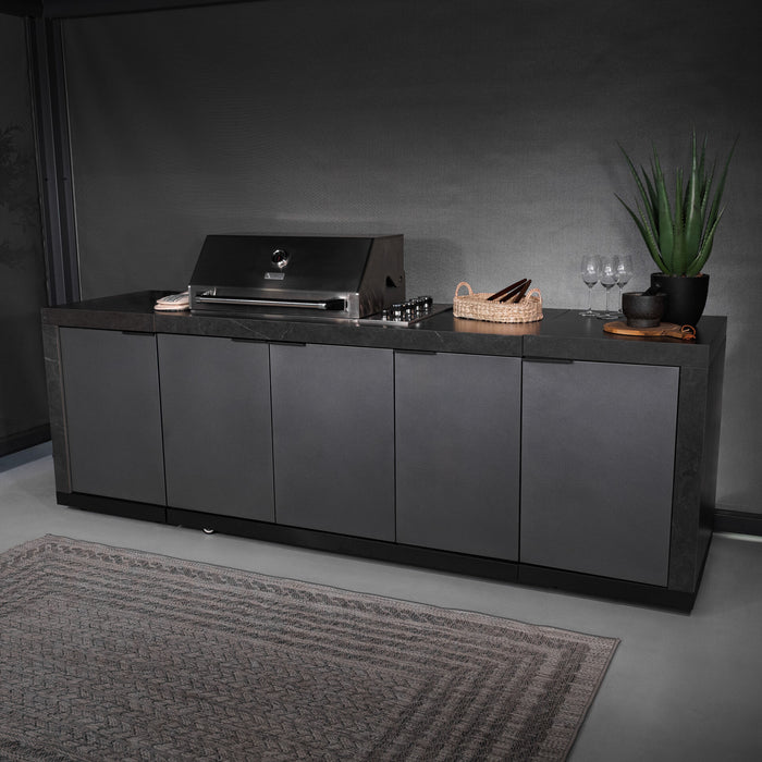 Deluxe Linear Outdoor Kitchen - Grey