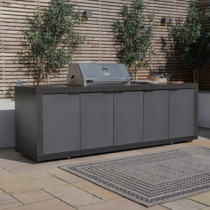 Deluxe Linear Outdoor Kitchen - Grey