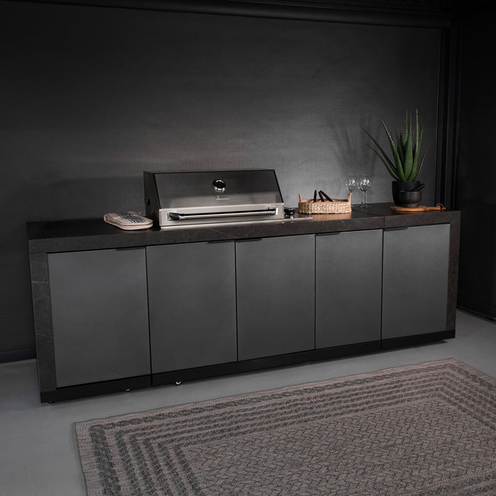 Deluxe Linear Outdoor Kitchen - Grey