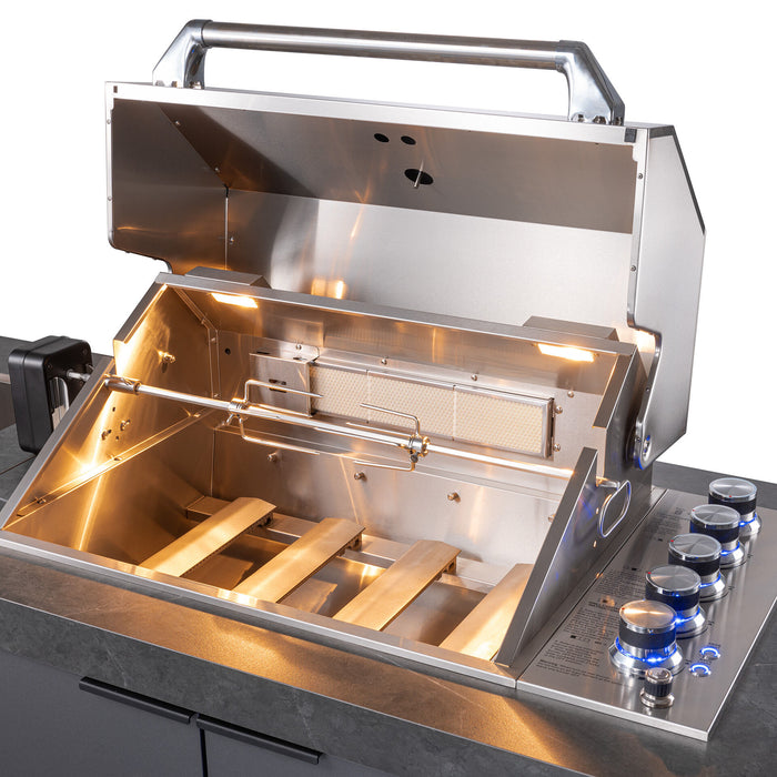 Deluxe Linear Outdoor Kitchen - Grey