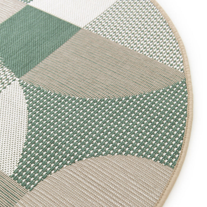Abstract Round Indoor and Outdoor Rug