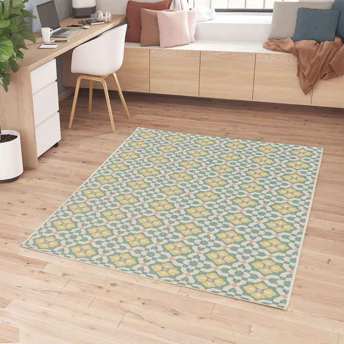 Mosaic Square Indoor and Outdoor Rug