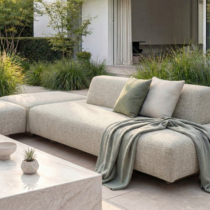 Outdoor Fabric Cannes Large Sofa Backrest - Pebble