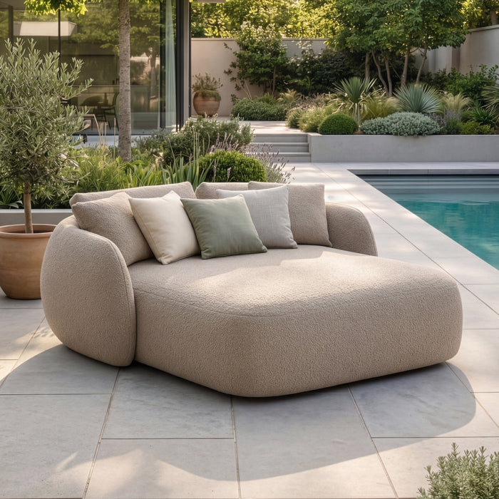 Outdoor Fabric Monte Carlo Daybed - Greige Boucle