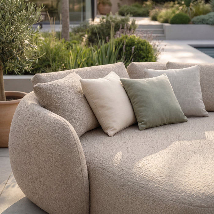 Outdoor Fabric Monte Carlo Daybed - Greige Boucle