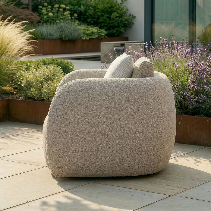 Outdoor Fabric Monte Carlo Armchair - Greige Boucle