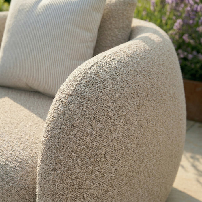 Outdoor Fabric Monte Carlo Armchair - Greige Boucle