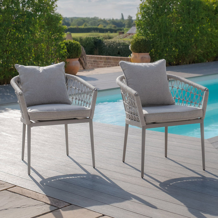 Monaco Rope Weave Pair of Dining Chairs