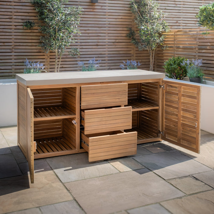 Bali Outdoor Kitchen Triple Storage Unit