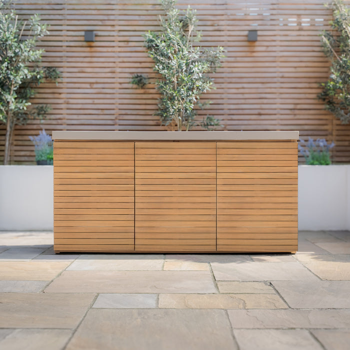 Bali Outdoor Kitchen Triple Storage Unit