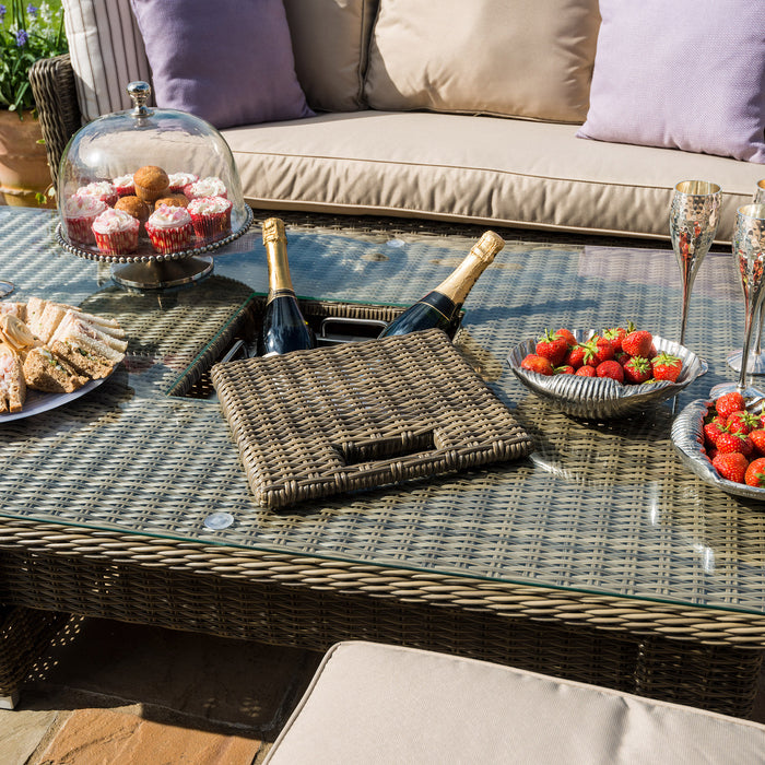 Winchester Rattan Rising Table with Ice Bucket (Table Only)