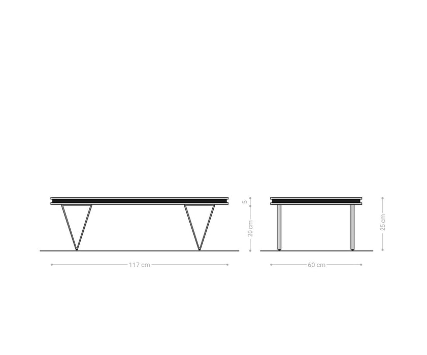 Coffee Table Stonegrace 117x60cm Acacia Natural Metal Feet Silver Natural Slate
