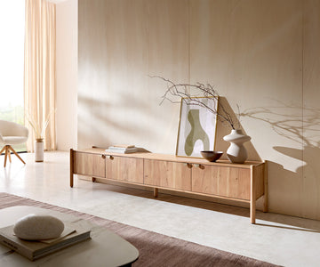 TV Stand Caius 220cm Acacia Wood Aura 4 Doors