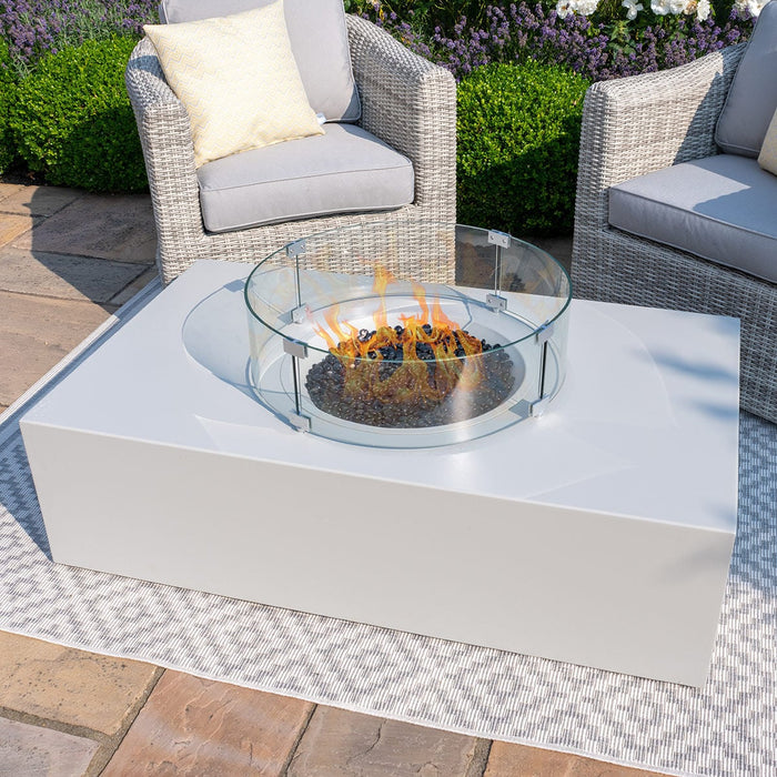 Rectangular Gas Fire Pit Coffee Table