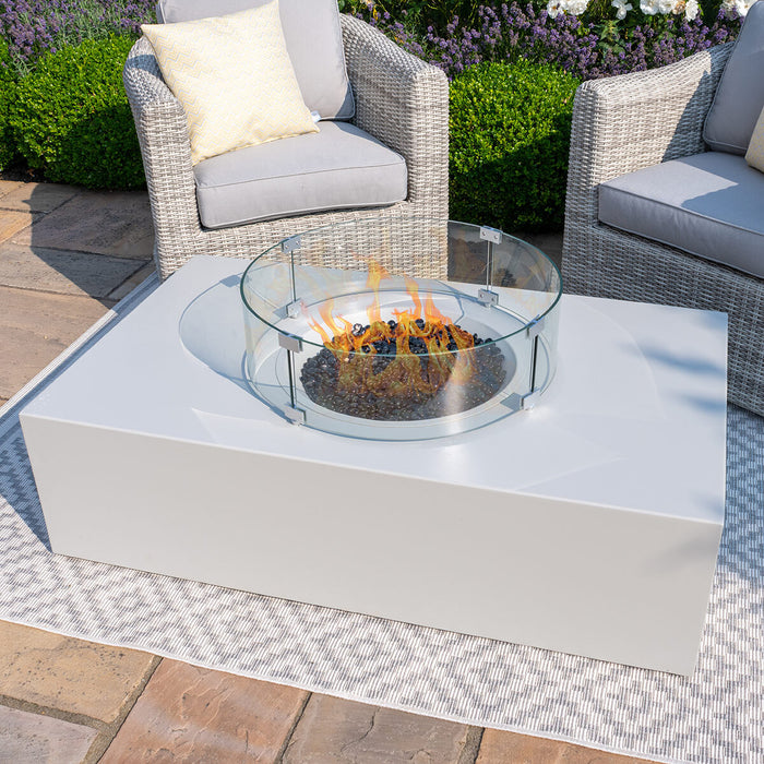 Rectangular Gas Fire Pit Coffee Table