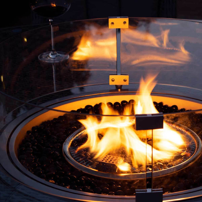 Rectangular Gas Fire Pit Coffee Table