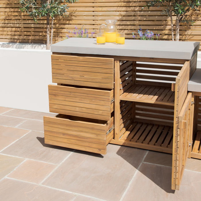 Bali Outdoor Kitchen Double Storage Unit