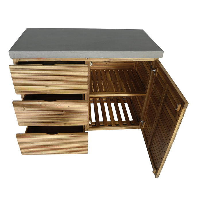 Bali Outdoor Kitchen Double Storage Unit