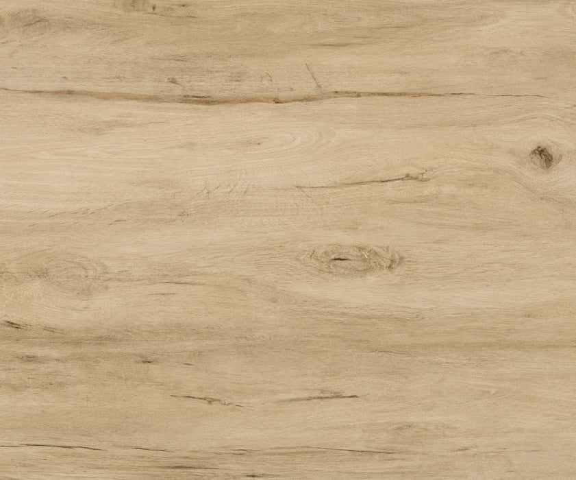 Extendable Dining Table Aurora 180-220x100cm Ceramic Sabbia Oak-Look V-Frame Black