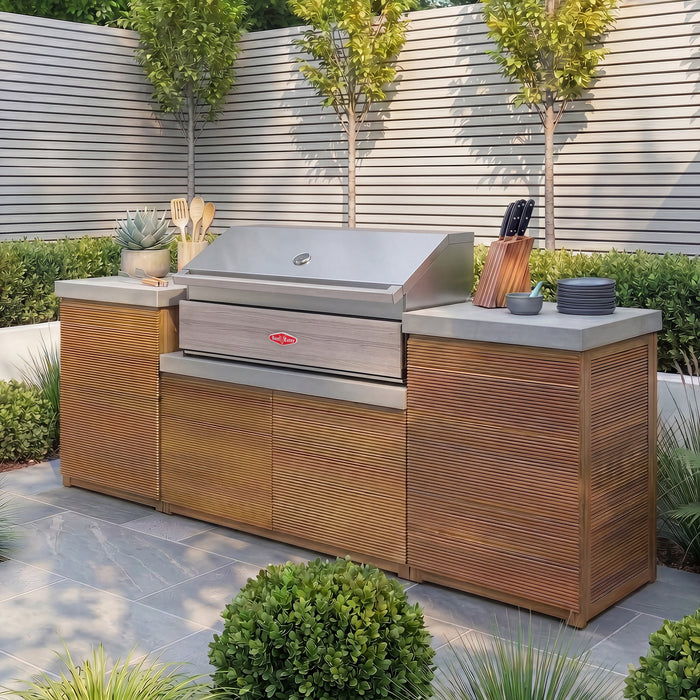 Bali Outdoor Kitchen Storage Units with Beefeater 1500 Series BBQ - Small Configuration