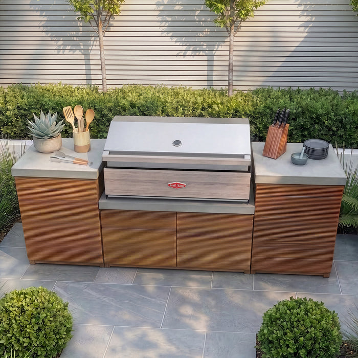 Bali Outdoor Kitchen Storage Units with Beefeater 1500 Series BBQ - Small Configuration