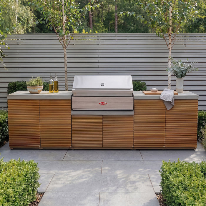 Bali Outdoor Kitchen Storage Units with Beefeater 1500 Series BBQ - Double Configuration