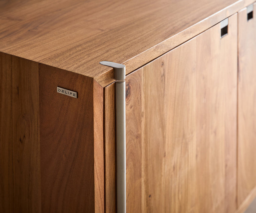 Sideboard Rivoro 210cm Acacia Wood Natural 4 Doors