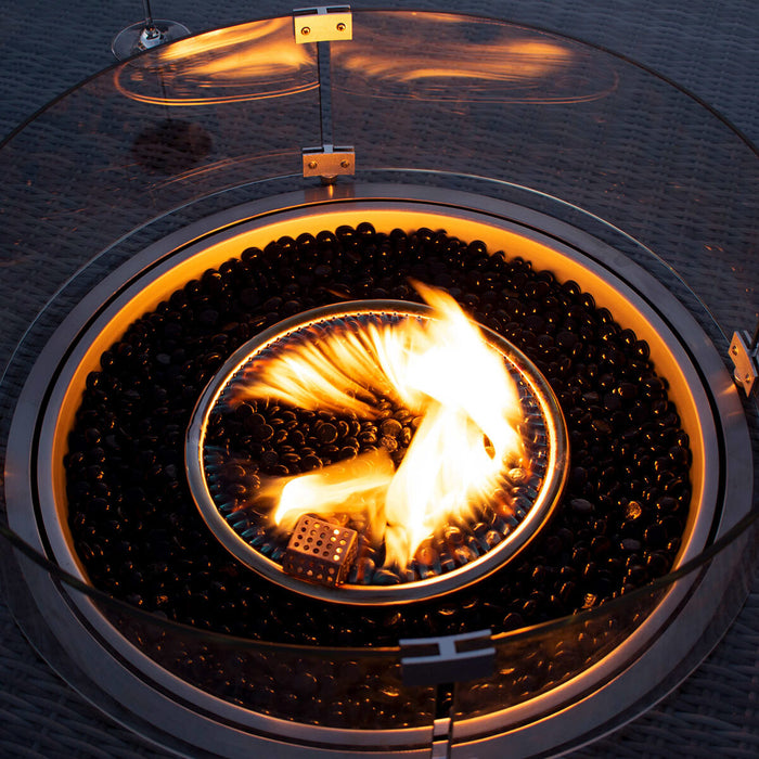 Rectangular Gas Fire Pit Coffee Table