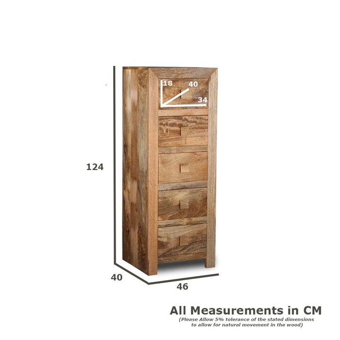 Light Dakota 46cm Tall Chest - In Stock