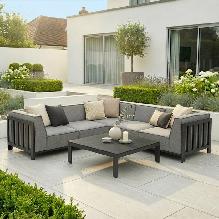 Outdoor Fabric Ibiza Small Corner Sofa Set With Square Coffee Table