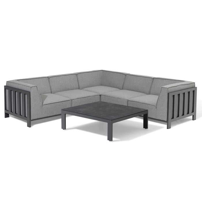 Outdoor Fabric Ibiza Small Corner Sofa Set With Square Coffee Table
