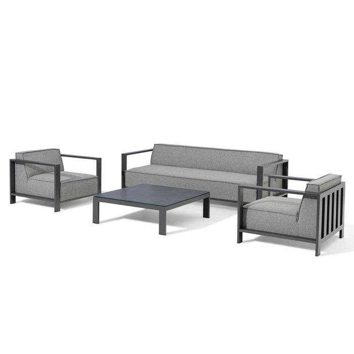 Outdoor Fabric Ibiza 3 Seat Sofa Set With Square Coffee Table